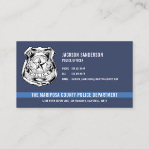 Carte De Visite Logo du département de police de la force de l'ord