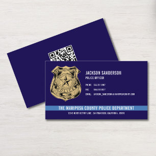 Carte De Visite Logo du Département de police pour l'application d