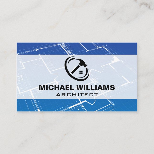 Carte De Visite Logo du fabricant du marteau | Plan directeur (Devant)