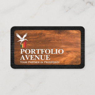 Carte De Visite Logo du graphique de la réserve financière   Bois