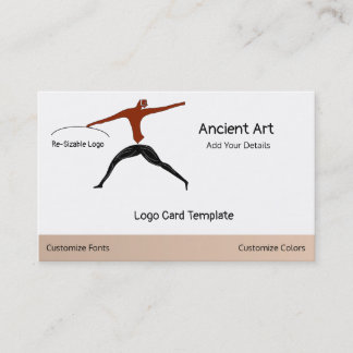 Carte De Visite Logo du guerrier de l'art antique