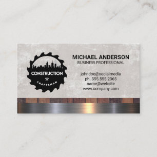 Carte De Visite Logo du marteau de scie   Générateur