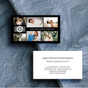 Carte De Visite Logo du photographe professionnel Black Photo Coll