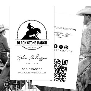 Carte De Visite Logo du ranch pour chevaux pour endiguer la marque