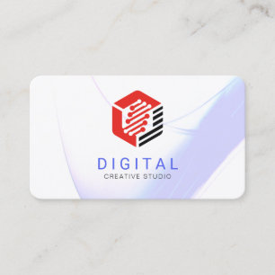 Carte De Visite Logo du réseau numérique d'IA technologique