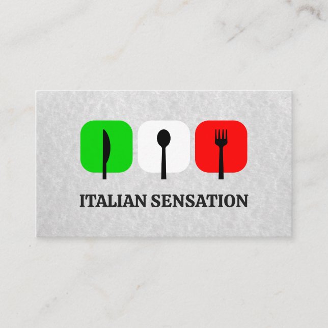Carte De Visite Logo du restaurant italien | Pizza (Devant)