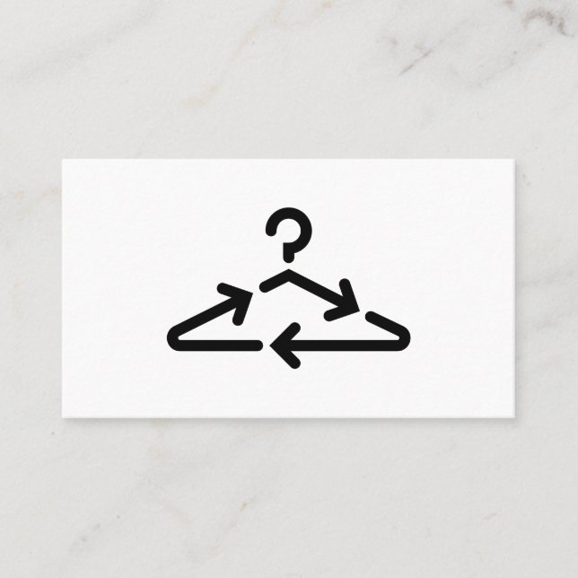Carte De Visite Logo du revendeur de vêtements de cintres (Devant)