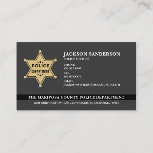 Carte De Visite Logo du service de police du Sheriff