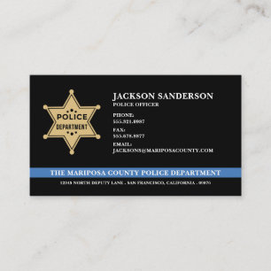 Carte De Visite Logo du service de police du Sheriff