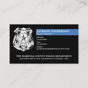 Carte De Visite Logo du service de police personnalisé