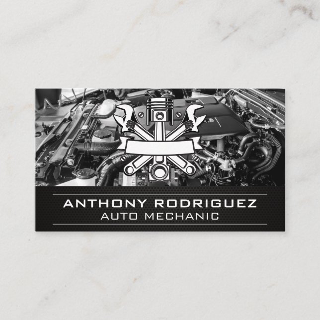 Carte De Visite Logo du technicien de réparation automatique | Bai (Devant)