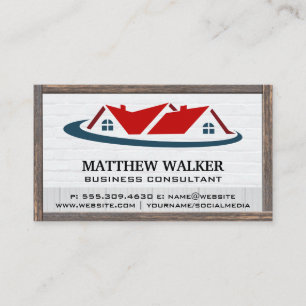 Carte De Visite Logo du toit rouge   Encadrez-le