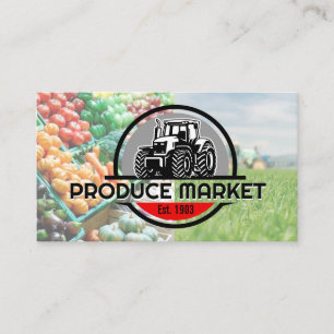 Carte De Visite Logo du tracteur   Agriculture   Produire