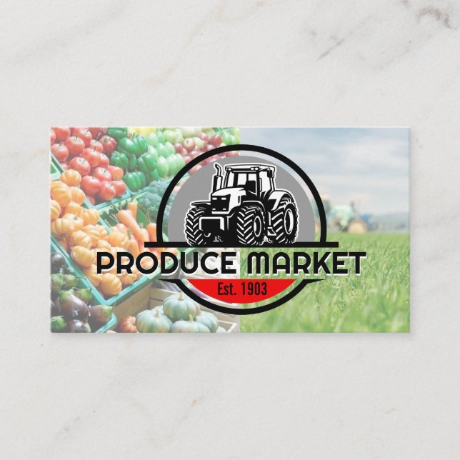 Carte De Visite Logo du tracteur | Agriculture | Produire (Devant)