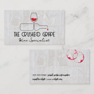 Carte De Visite Logo du vin   Marbre et tôle