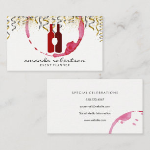 Carte De Visite Logo du vin   Party Confetti