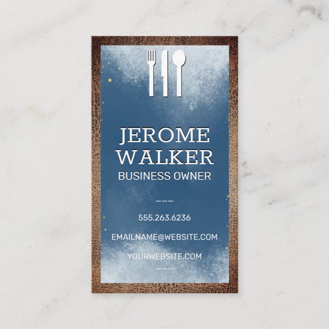 Carte De Visite Logo d'ustensile | Culinaire (Devant)