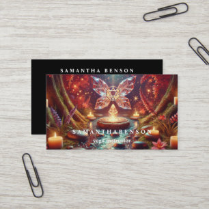 Carte De Visite Logo Élégant Aquarelle Zen Yoga Santé Guérison