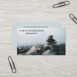Carte De Visite Logo Élégant Aquarelle Zen Yoga Santé Guérison