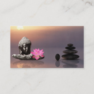 Carte De Visite Logo Élégant Aquarelle Zen Yoga Santé Guérison