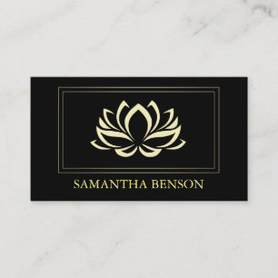 Carte De Visite Logo élégant de lotus Yoga Santé Méditation
