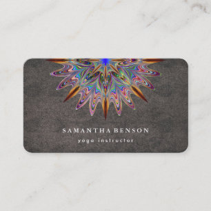 Carte De Visite Logo élégant Lotus Fleur Yoga Bois