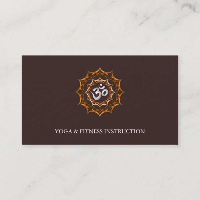 Carte De Visite Logo élégant Lotus Flower Yoga (Devant)