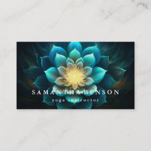 Carte De Visite Logo élégant Lotus Flower Yoga