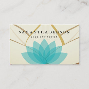 Carte De Visite Logo élégant Lotus Flower Yoga