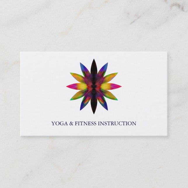 Carte De Visite Logo élégant Lotus Flower Yoga (Devant)