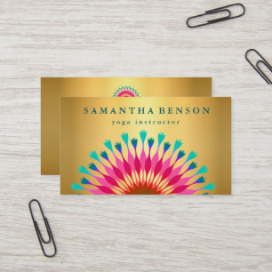 Carte De Visite Logo élégant Lotus Flower Yoga
