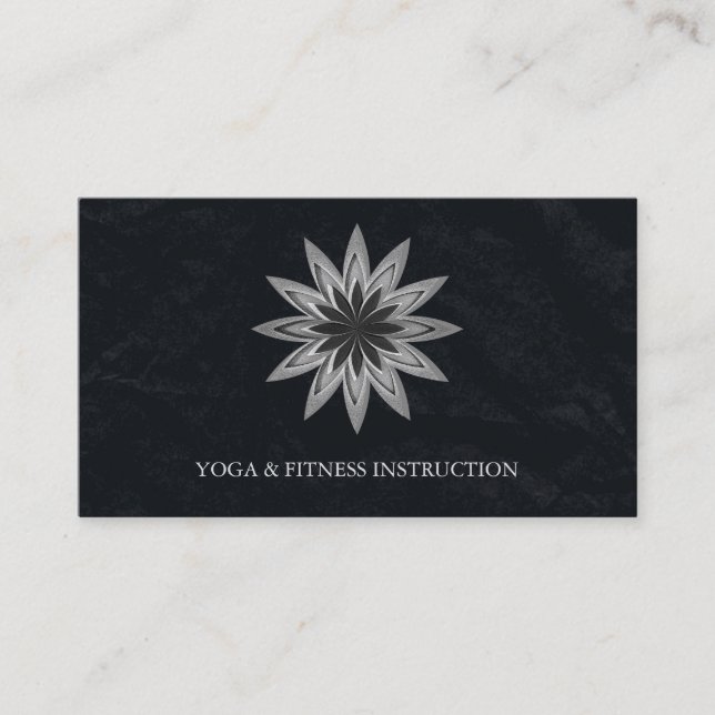 Carte De Visite Logo élégant Lotus Flower Yoga (Devant)