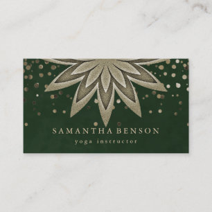 Carte De Visite Logo élégant Lotus Flower Yoga Confetti
