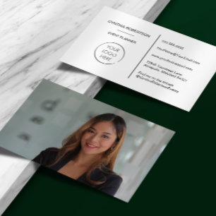 Carte De Visite Logo Élégant Minimaliste Professionnel avec Photo 