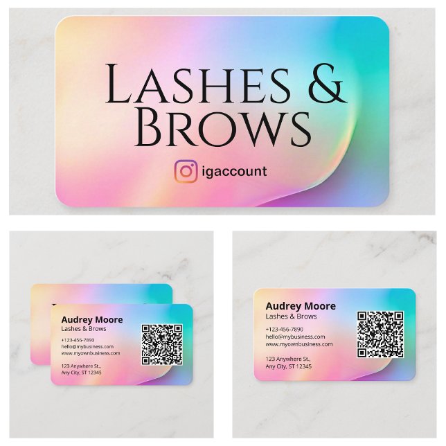Carte De Visite Logo Élégant pour Cils (Elegant Eyelash Logo Business Card
)