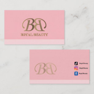 Carte De Visite logo Élégant Royal Beauty présentant une sophistic