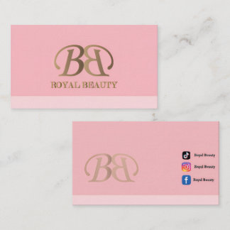 Carte De Visite logo Élégant Royal Beauty présentant une sophistic