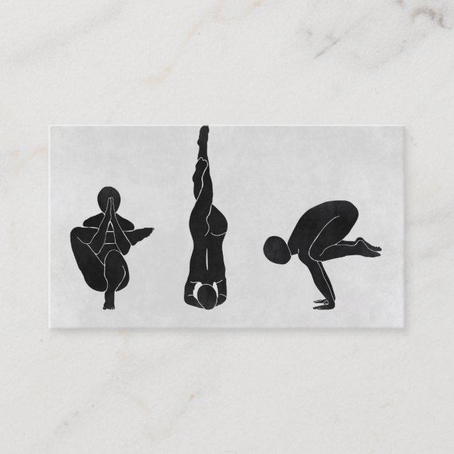 Carte De Visite Logo élégant Yoga (Devant)