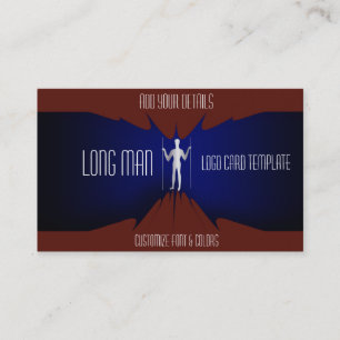 Carte De Visite Logo en argent simple de l'homme géant