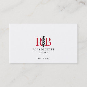 Carte De Visite Logo Enseigne De Barbier Coiffeur Pour Hommes 