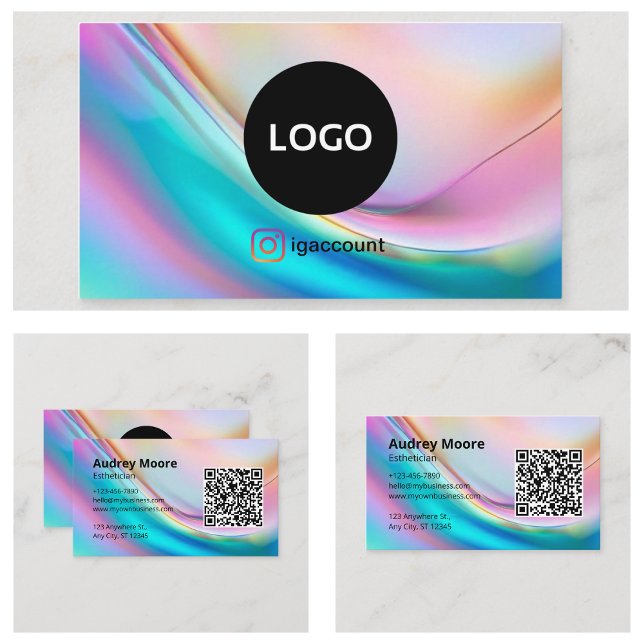 Carte De Visite Logo Esthéticienne (Logo Esthetician Business Card
)