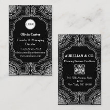 Logo et code QR Art Déco Luxe