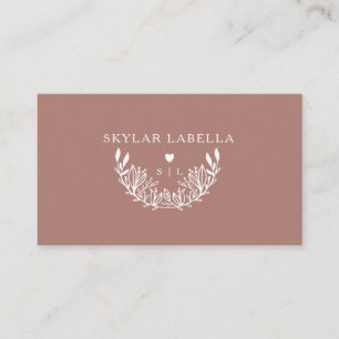 Carte De Visite Logo et monogramme floraux modernes