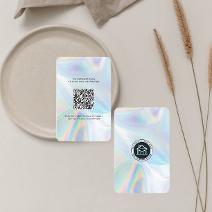 Carte De Visite Logo et QR Code do-it-yourself Holographique Perso