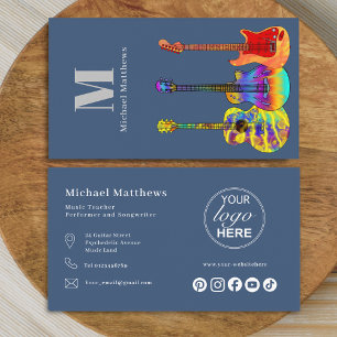 Carte De Visite Logo et réseaux sociaux personnalisés pour profess