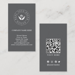 Carte De Visite Logo et travail de texte personnalisés minimaliste