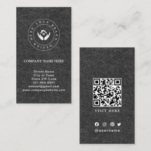 Carte De Visite Logo et travail de texte personnalisés minimaliste