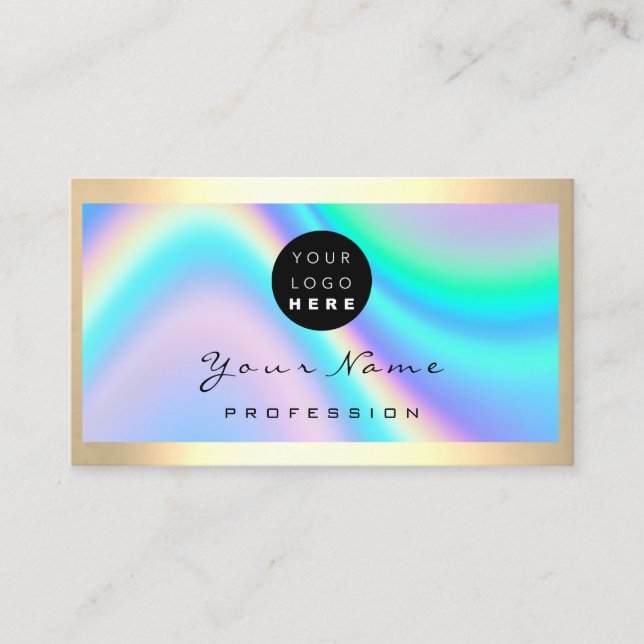 Carte De Visite Logo Eyelash maquillage Artiste Cheveux Holographe (Devant)