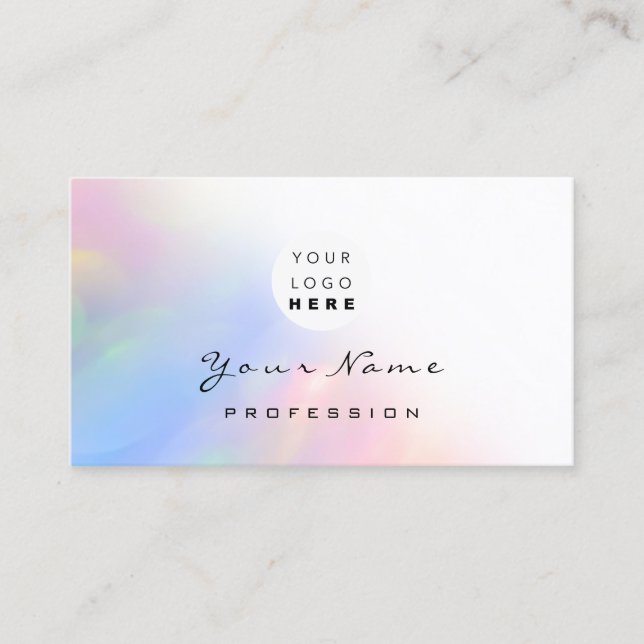 Carte De Visite Logo Eyelash maquillage ongles cheveux Holographe  (Devant)