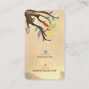 CARTE DE VISITE LOGO FACEBOOK ET ETSY ARTISANAL AR